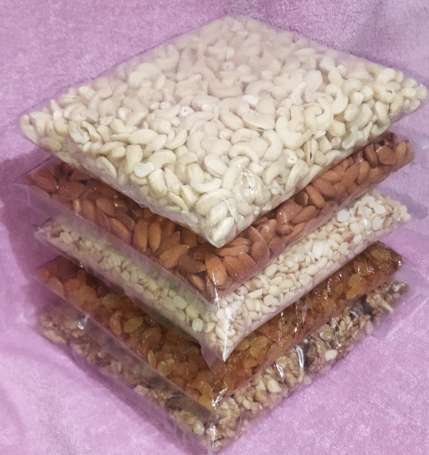 Combo-250(Cashewnut-250g+Almond-250g+Peanut-250g+ Raisins-250+Walnut-250g)